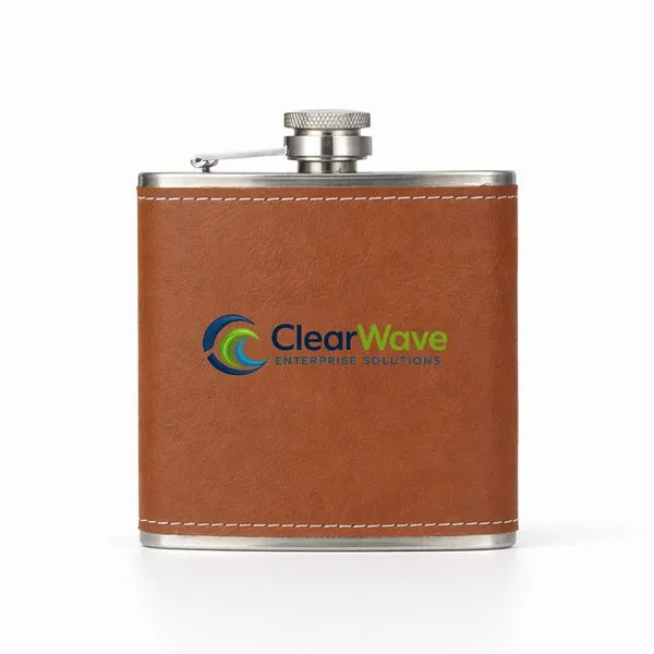Leather Wrapped Hip Flasks - Table Covers Now