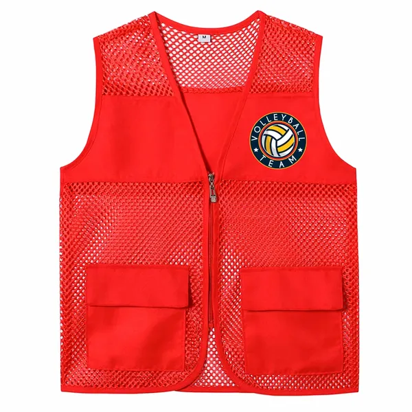 Breathable Mesh Vests with Zippers - Custom Aprons Now