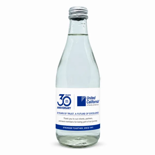 12 oz Glass Water Bottle (GLA12) - Table Covers Now