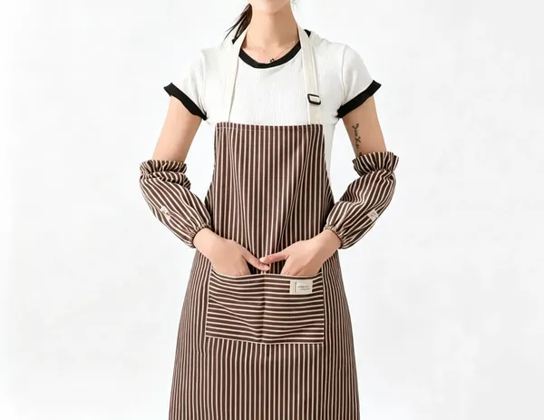 Striped Cotton and Linen Apron - Custom Aprons Now