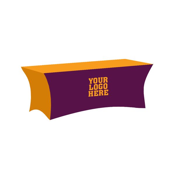 Purple Orange Spandex Table Cover - Table Covers Now