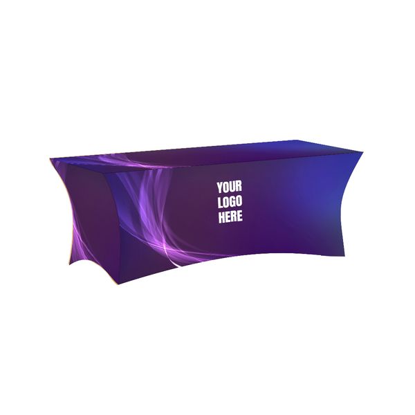 Purple Streaks Stretch Spandex Table Cover - Table Covers Now