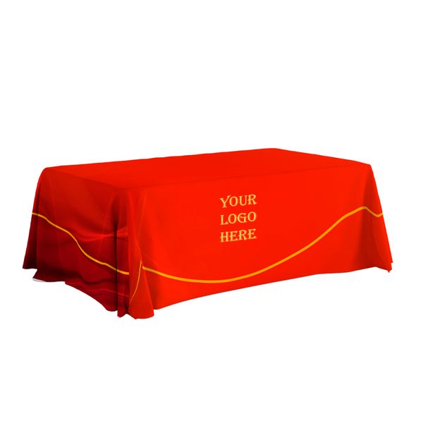 Red and Gold Accented Table Throw - Table Covers Now