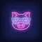 Cute Cartoon Pink Pig Sunglasses Neon Sign - Table Covers Now
