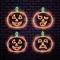 Orange Pumpkin Neon Sign - Custom Aprons Now