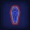 Vampire Coffin Neon Sign - Custom Aprons Now