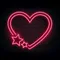 Red Love Heart Star Neon Sign - Custom Aprons Now