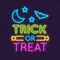 Trick Or Treat Neon Sign - Custom Aprons Now