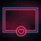Love Heart Neon Glowing Frame Neon Sign - Custom Aprons Now