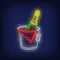 Wine in Ice Bucket Neon Sign - Custom Aprons Now