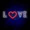 Love Heart Neon Sign - Custom Aprons Now