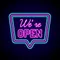 We're Open Neon Sign - Custom Aprons Now