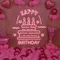 Big Happy Birthday Text with Cake Neon Sign - Custom Aprons Now