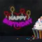 Happy Birthday Heart and Balloon Neon Sign - Custom Aprons Now