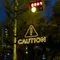 Caution Neon Sign - Custom Aprons Now