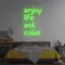 Enjoy Life Eat Cake Neon Sign - Custom Aprons Now