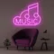Music Neon Sign - Custom Aprons Now