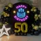 Blissful Happy Birthday Neon Sign - Custom Aprons Now