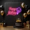 Happy Birthday Glow Neon Sign - Custom Aprons Now