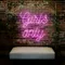 Chic Pink Girls Only Neon Sign - Custom Aprons Now