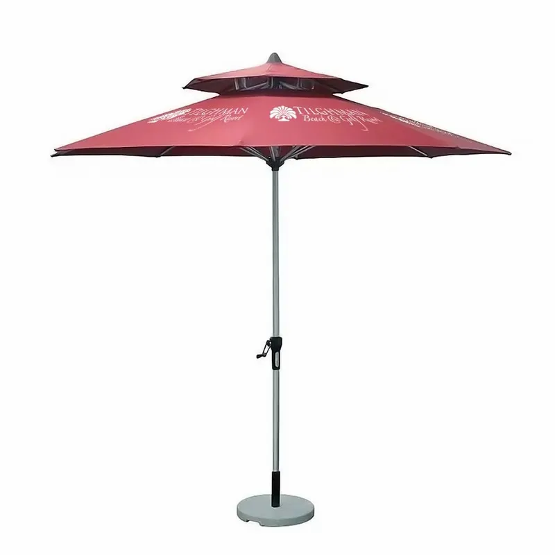 Wood Market Umbrella - 9 ft - Table Covers Now