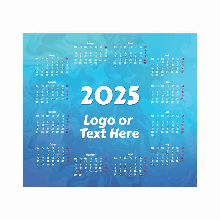 Light Blue Calendar Mouse Pad - Table Covers Now