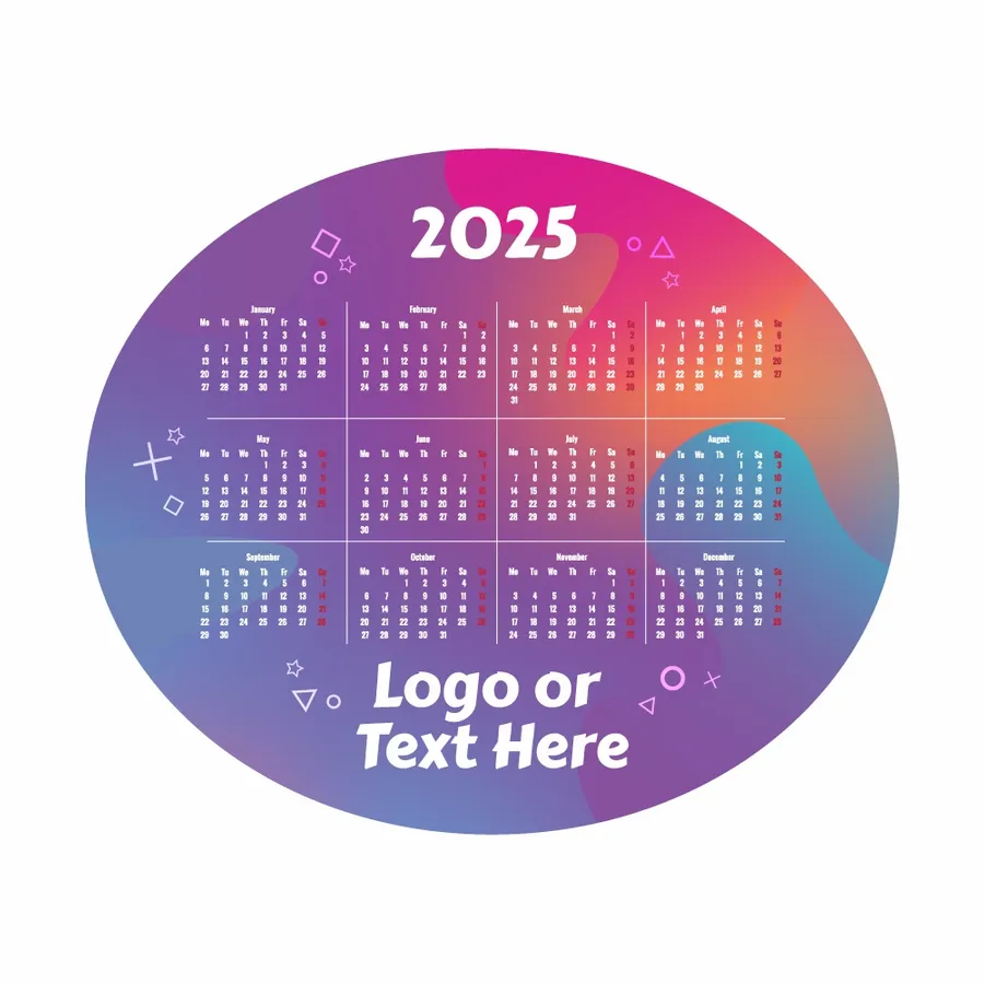 Colorful Gradient Calendar Mouse Pad - Table Covers Now