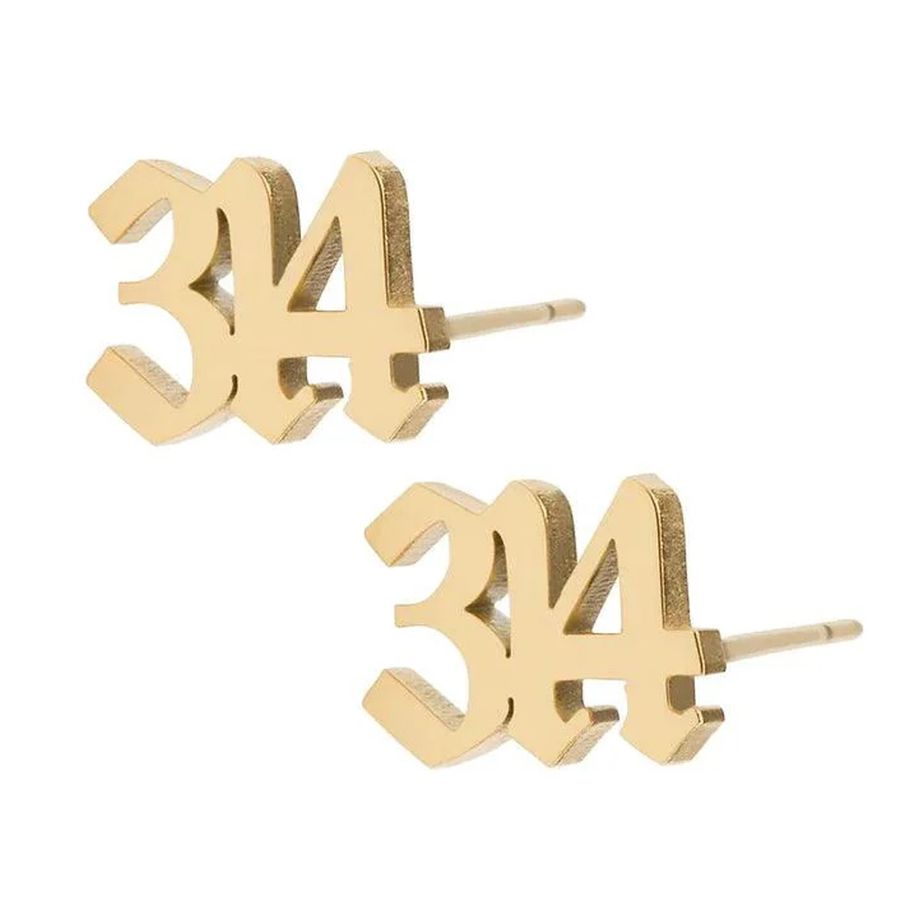 Die Struck Metal Earrings - Custom Aprons Now