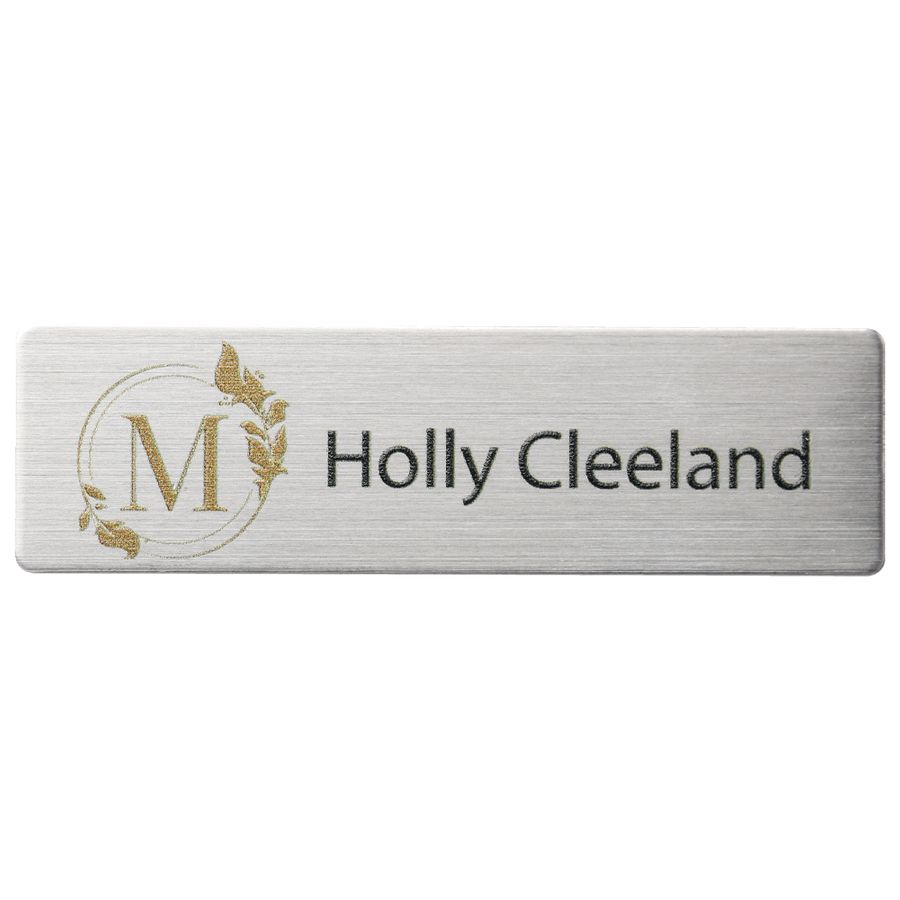 UV Printed Name Badges - Custom Aprons Now