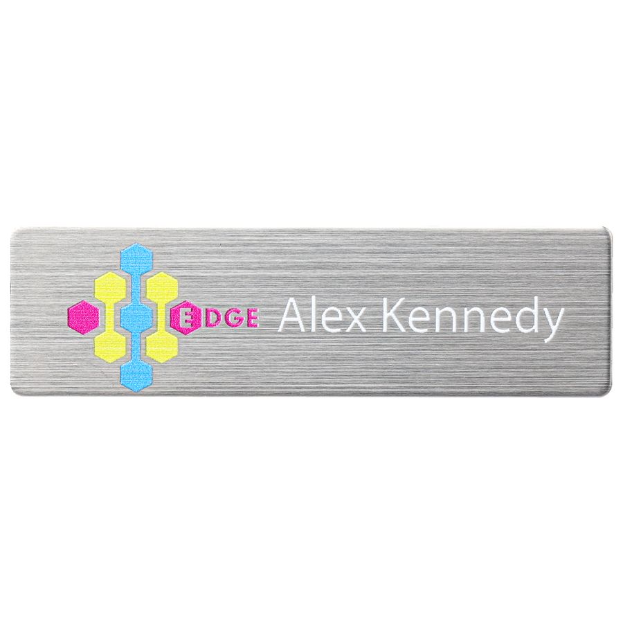 UV Printed Name Badges - Custom Aprons Now