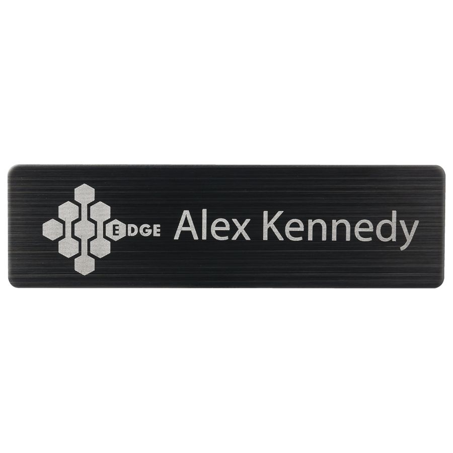 Engraved Metal Name Badges - Custom Aprons Now