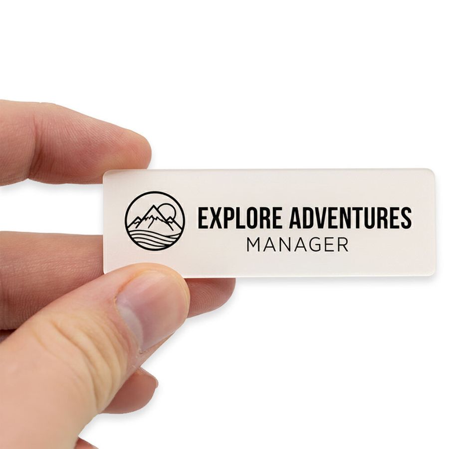 Acrylic Name Badges - Custom Aprons Now