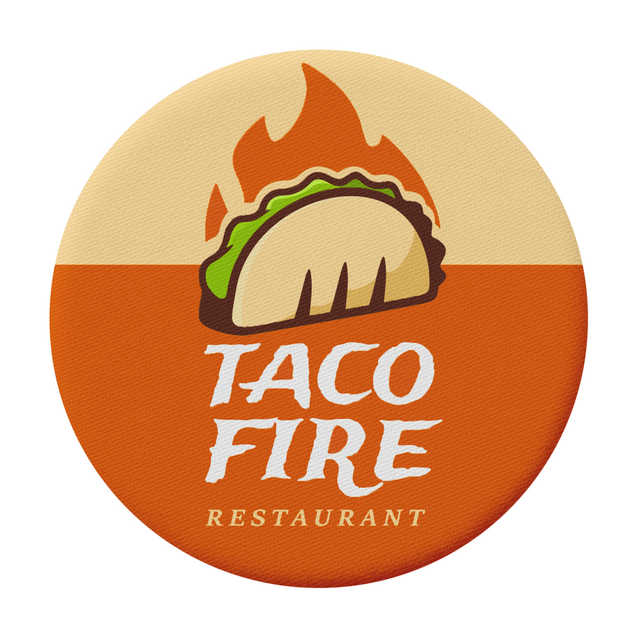 Woven Button Pins - Custom Aprons Now