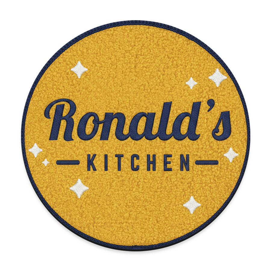 Chenille Button Pins - Custom Aprons Now