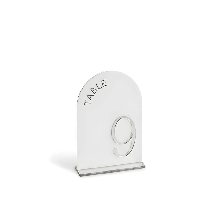 Metallic Table Numbers - Custom Aprons Now