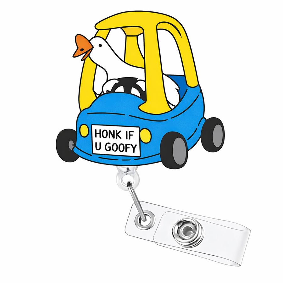 Custom Shape Acrylic Badge Reel - Custom Aprons Now