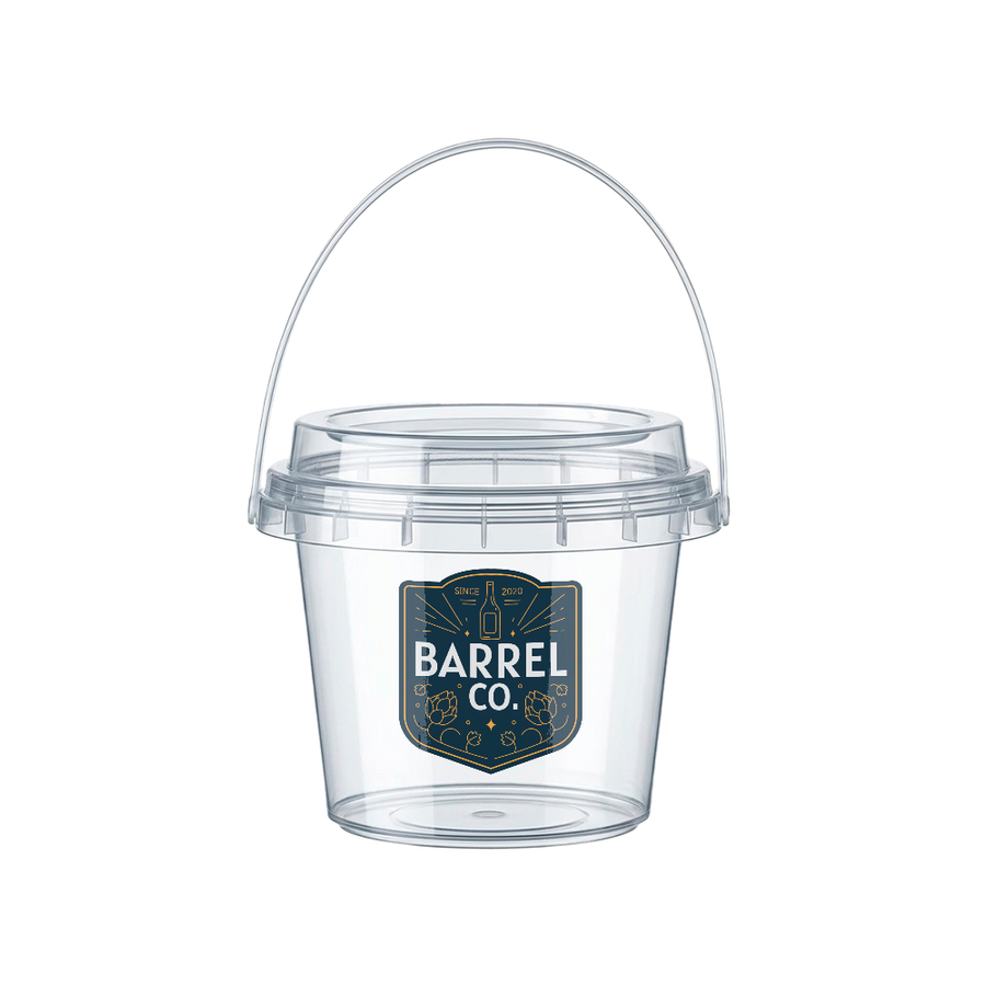 Premium Transparent Drink Buckets - Custom Aprons Now