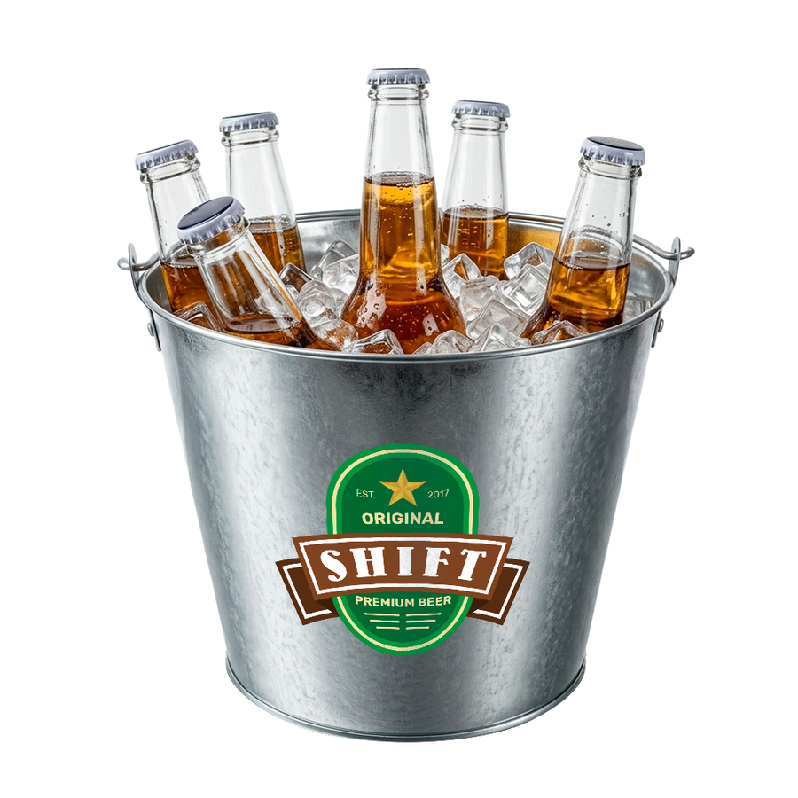 Tinplate Beer Buckets & Opener Combo - Custom Aprons Now