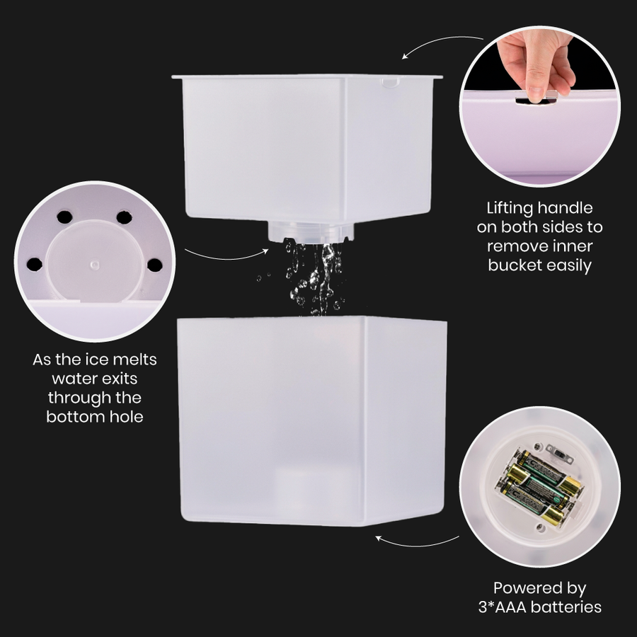 LED Frosted Drink Cubes - Custom Aprons Now