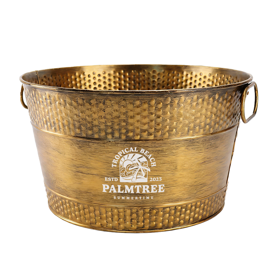 Galvanized Beverage & Ice Buckets - Custom Aprons Now