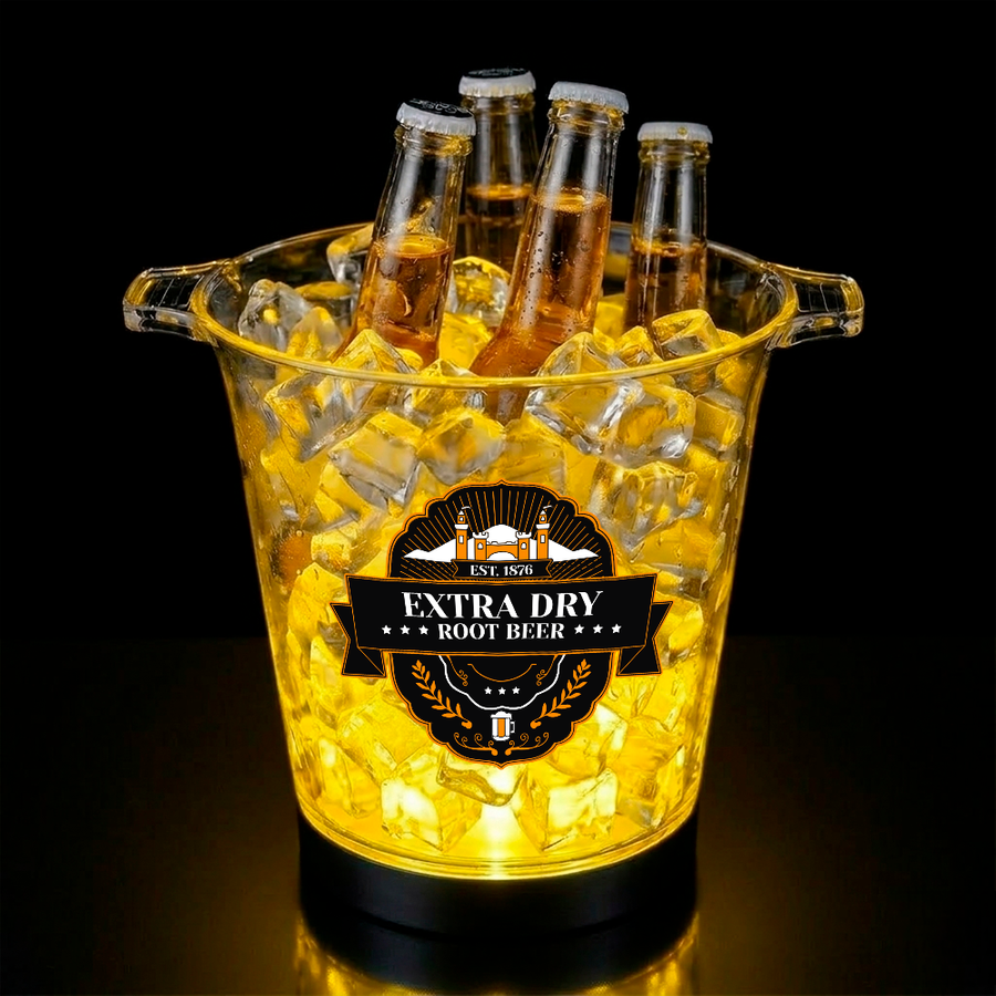 Multi-Color Light-Up Drink Buckets - Custom Aprons Now