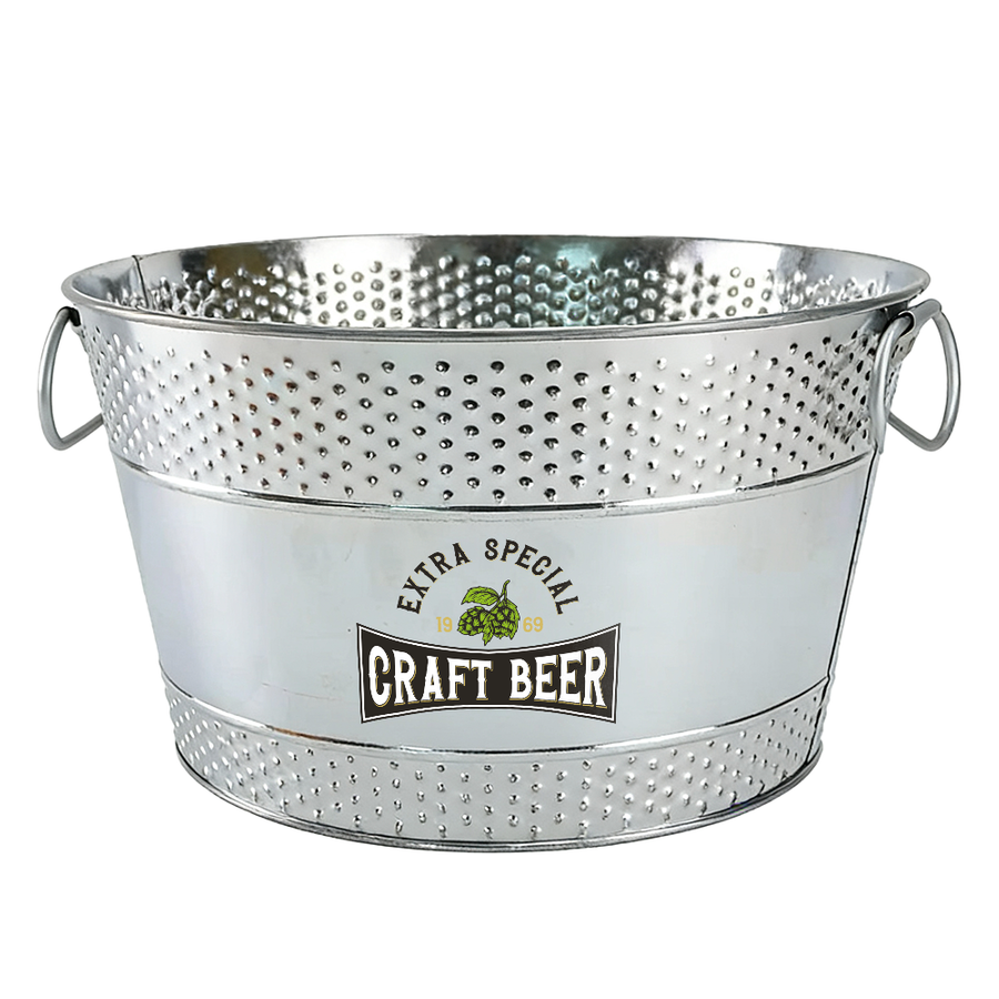 Galvanized Beverage & Ice Buckets - Custom Aprons Now
