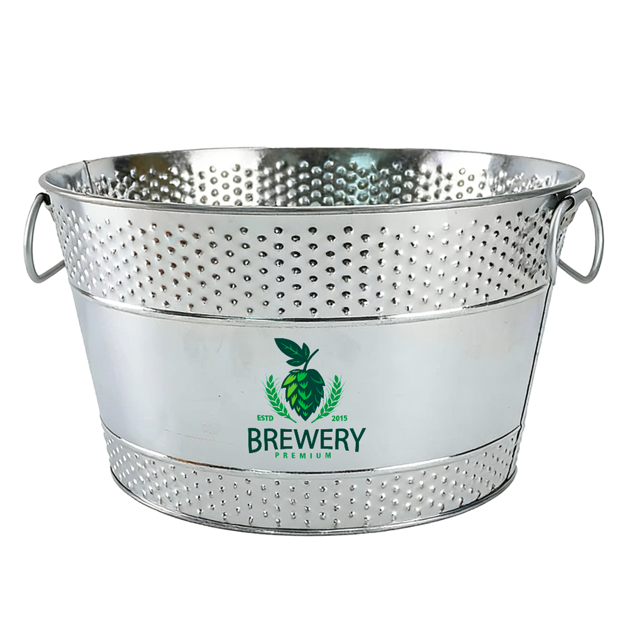 Galvanized Beverage & Ice Buckets - Custom Aprons Now