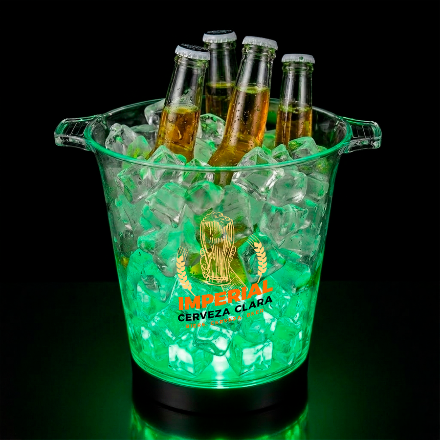 Multi-Color Light-Up Drink Buckets - Custom Aprons Now