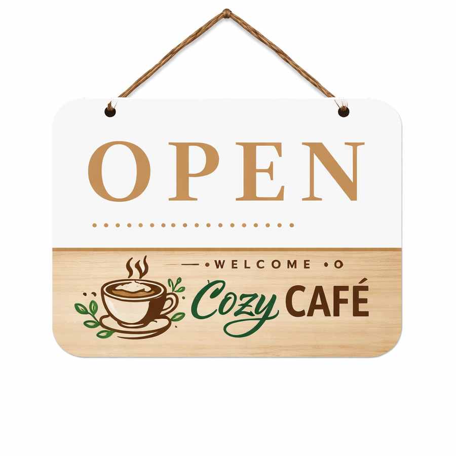 Plastic Hanging Door Signs - Custom Aprons Now