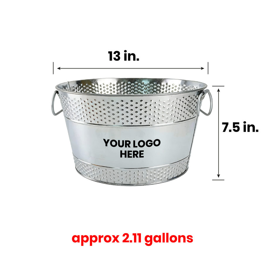 Galvanized Beverage & Ice Buckets - Custom Aprons Now