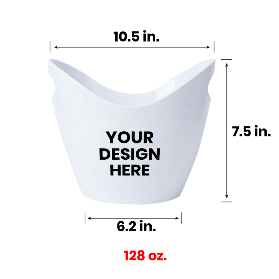 Curved Dual-Handle Drink Buckets - Custom Aprons Now