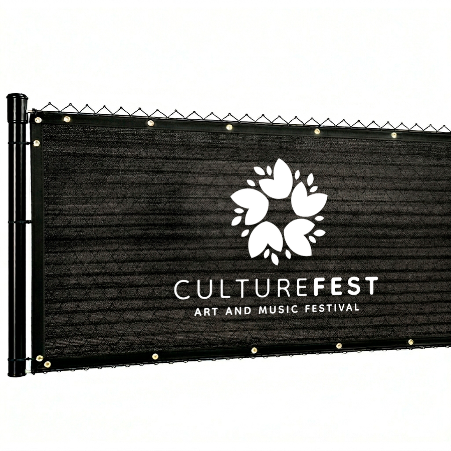 Custom 90% Blockage Fence Screen - Table Covers Now