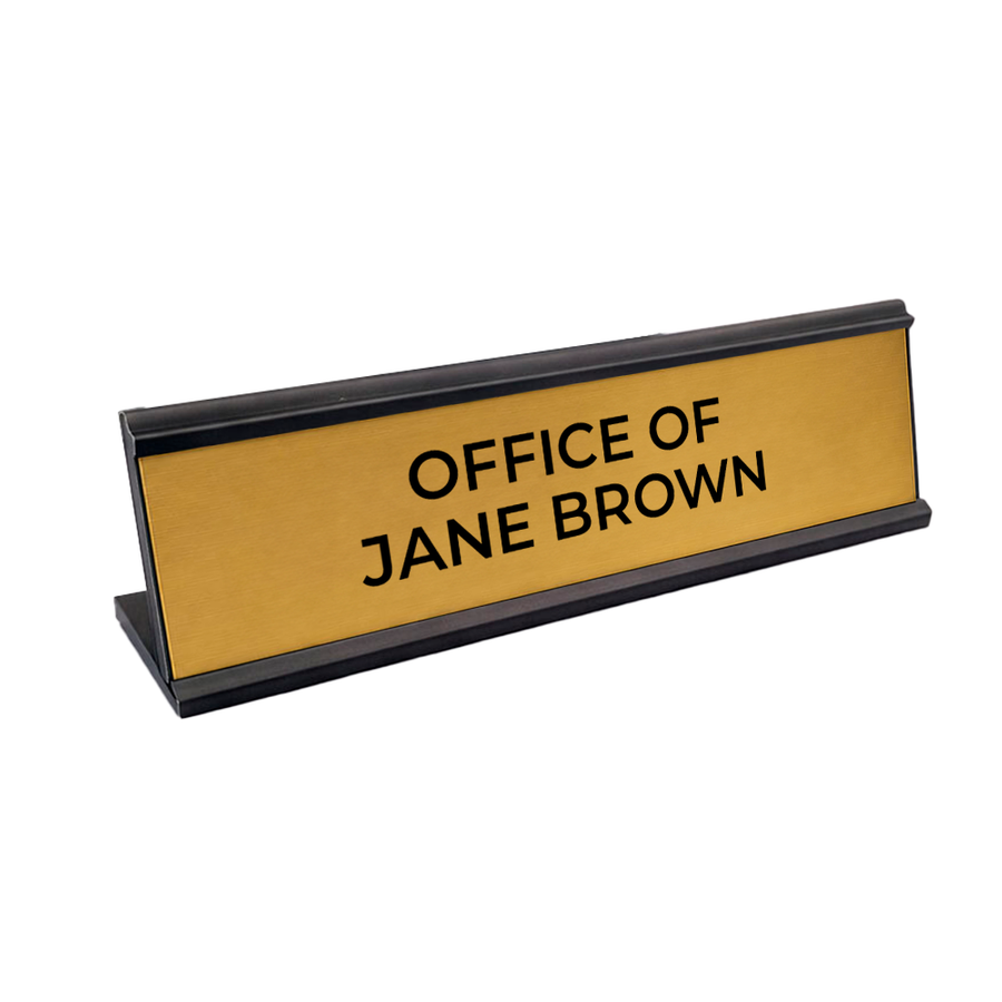 Metal Desktop Name Badges - Custom Aprons Now
