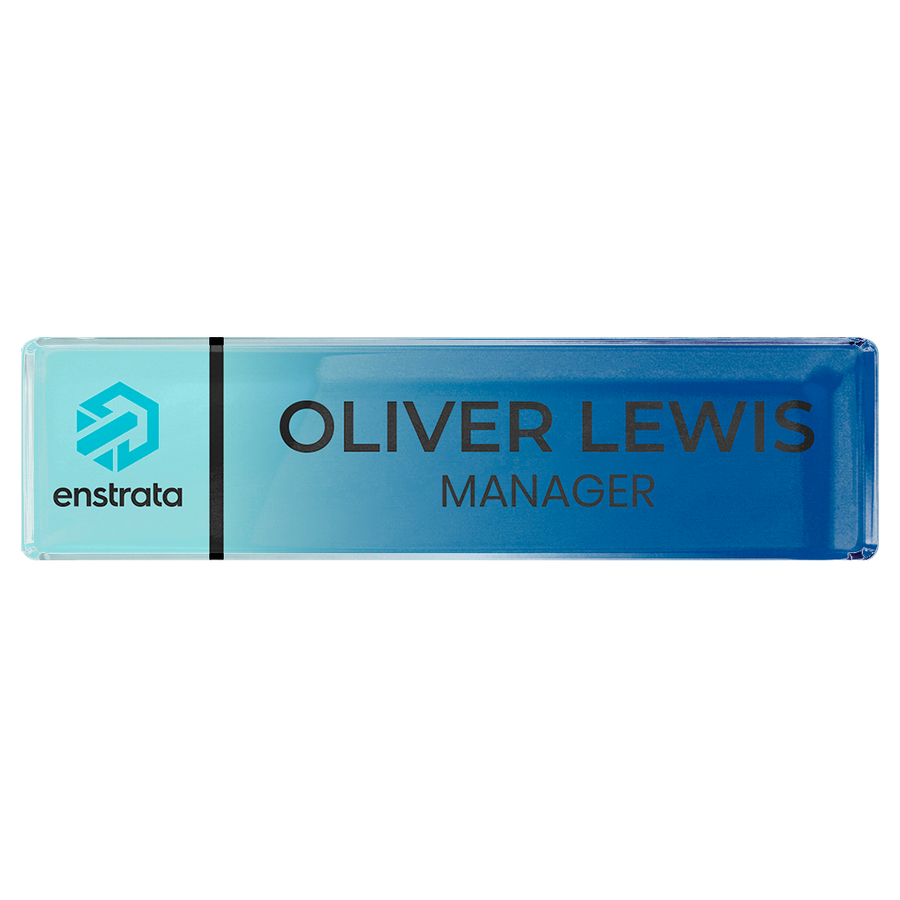 Acrylic Desktop Name Badges - Custom Aprons Now